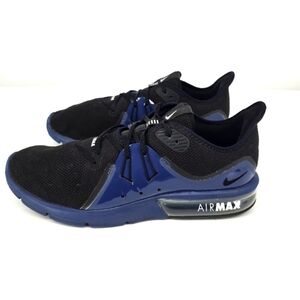 Nike Shoes Men 11 Air Max Sequent 3 Black Royal Blue Running Sneakers AJ1706-001
